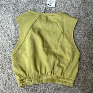 Zara sleeveless sweatshirt top. New with tags. Size XS.